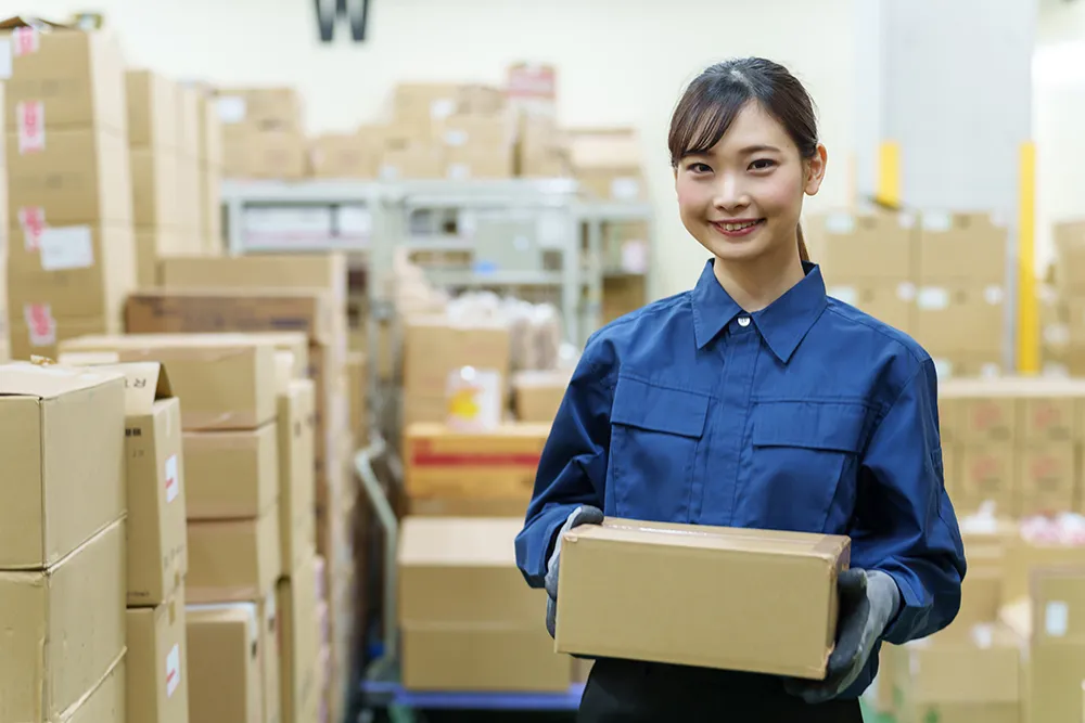 倉庫内軽作業バイトのイメージ